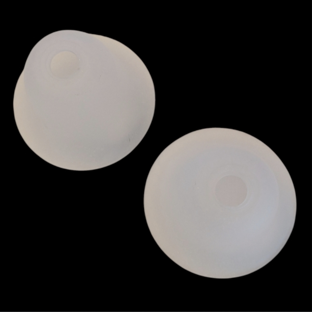 VTG 2 White Frosted Bubbles Bell Neckless Fitter Pendant Replacement Shade - Picture 7 of 9